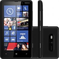 Smartphone Lumia 820, Desbloqueado, Preto, Processador S4 Du